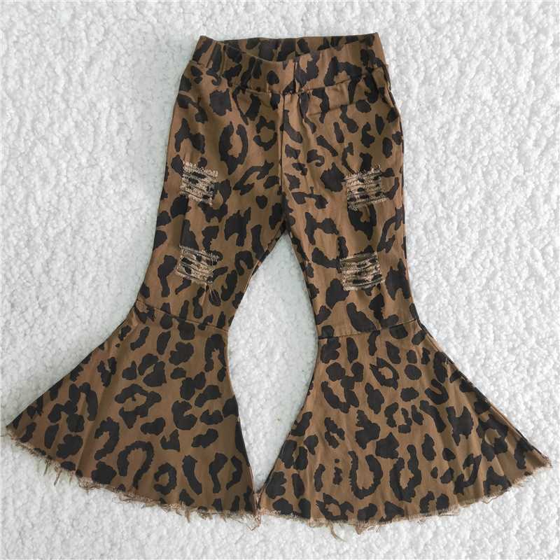 B6-10 Hole Leopard Bell Jeans