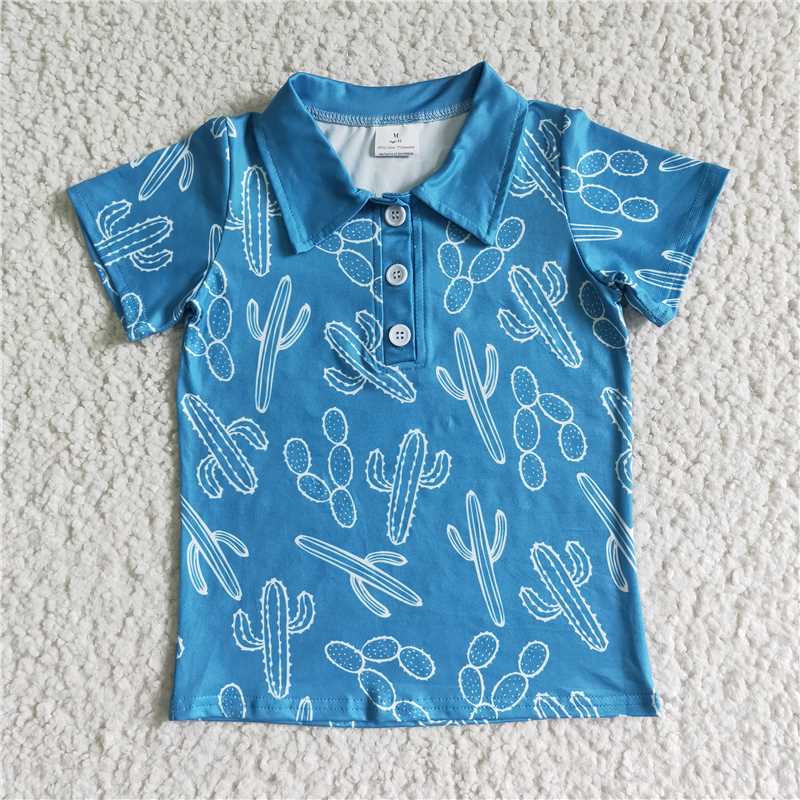 BT0020 Boys short sleeve cactus Top