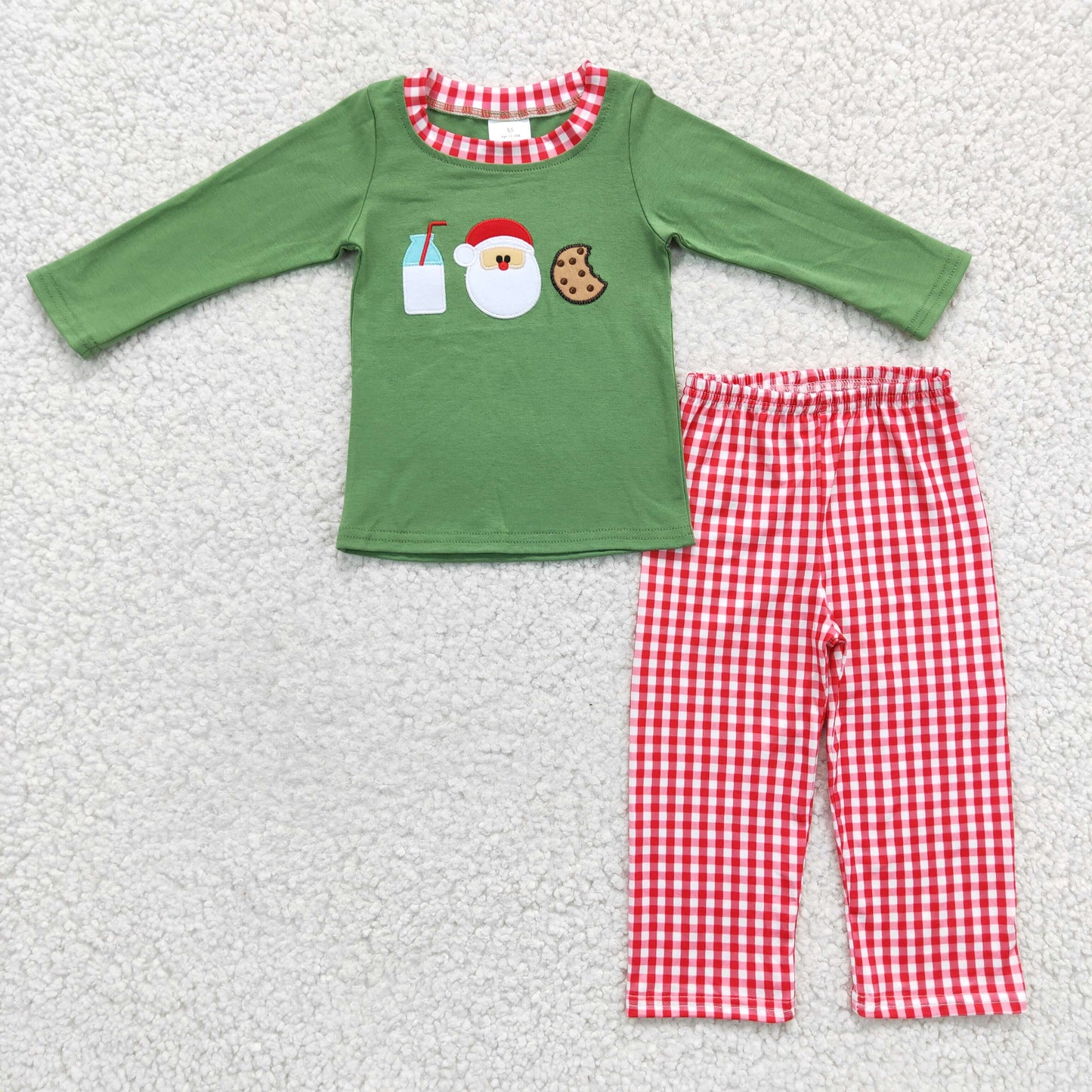 BLP0147 Kids Christmas Clothing Boys Long Sleeve Top And Long Pants Outfit Cartoon Print