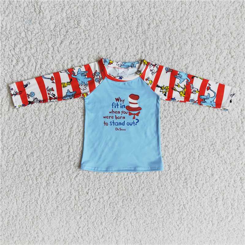 6 A28-3 boys long sleeve t-shirt cartoon print
