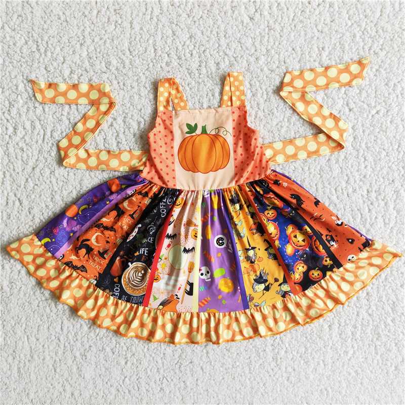 pumpkin girls twirl dress
