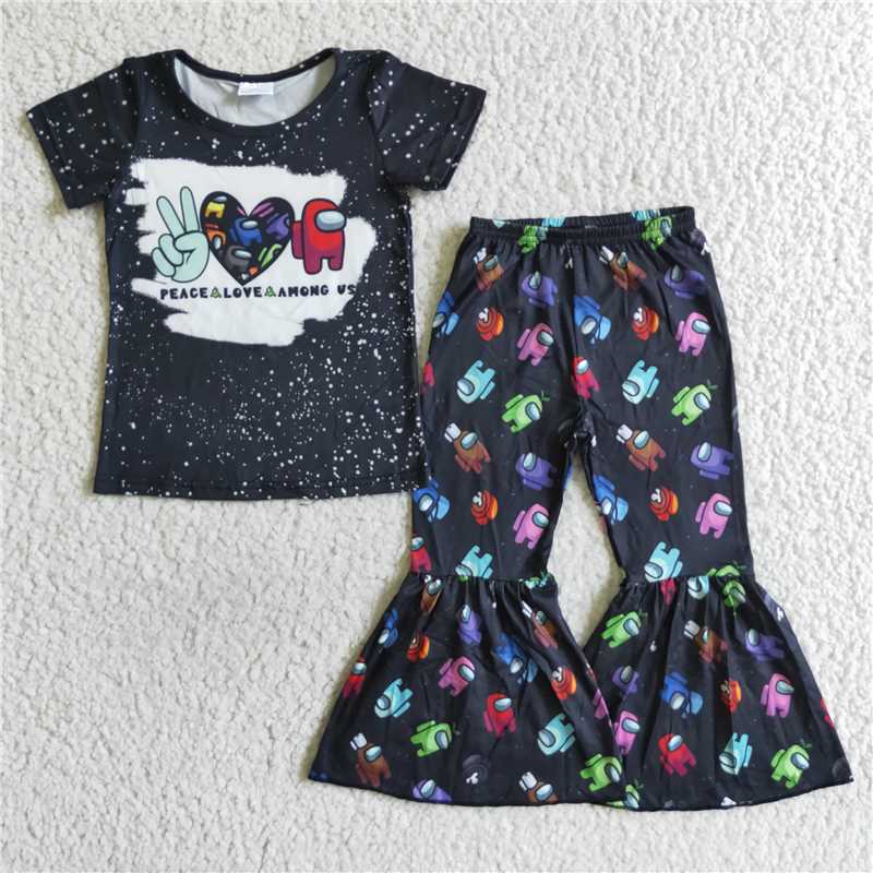 A14-16 amous black top with long pants outfits