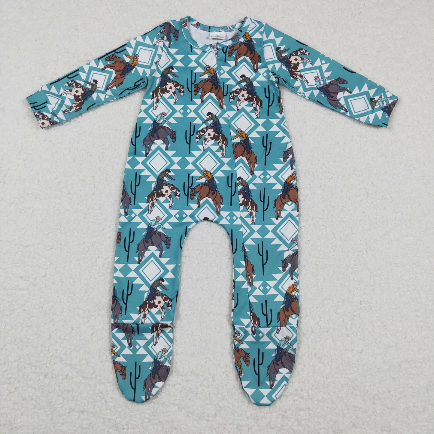 LR0248 baby romper long sleeve long pants boys romper milk silk geometric patterns