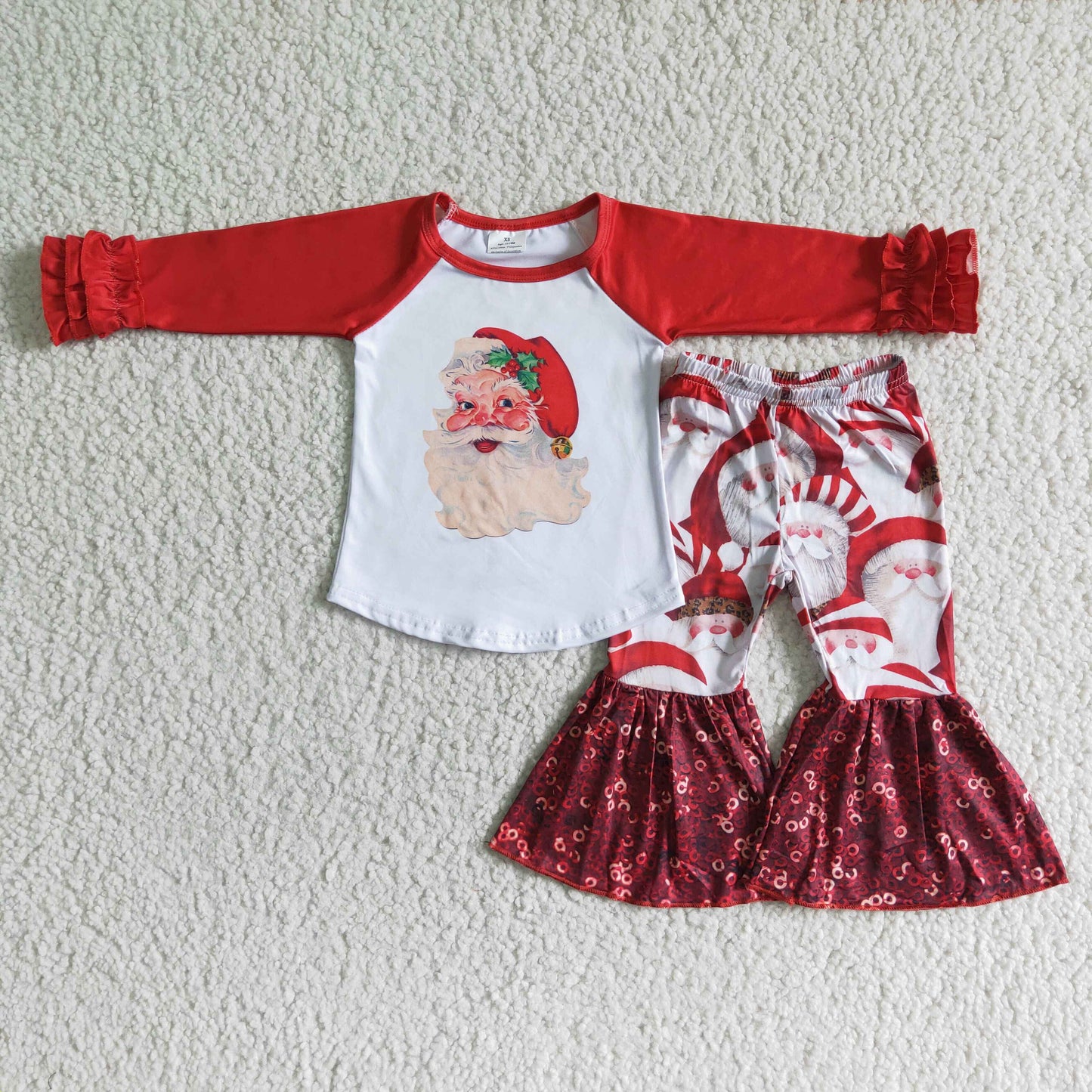 christmas red top milk silk with pants outfits