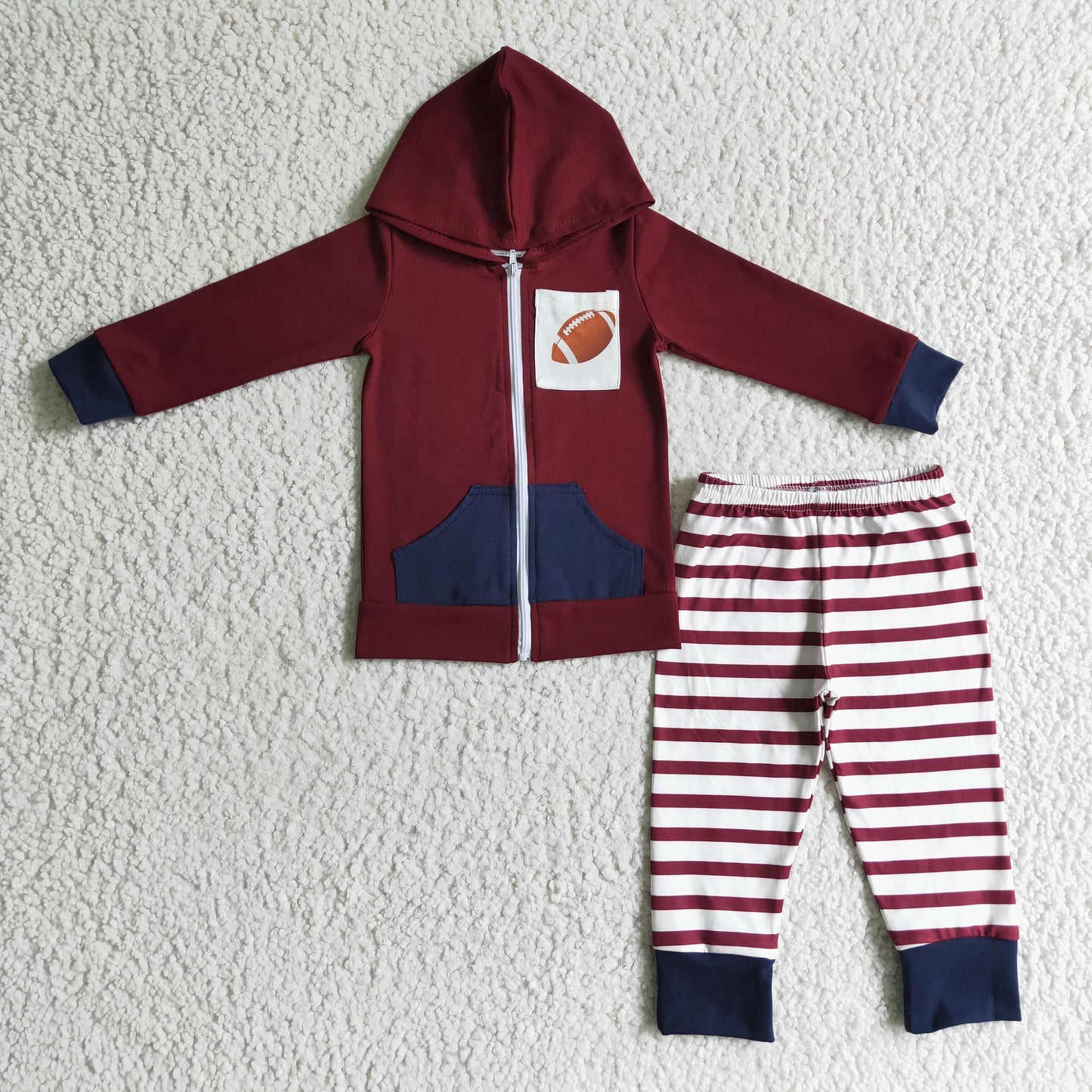 RTS NO MOQ(In Stock) BLP0093 boys outfit long sleeve and long pants with a hat