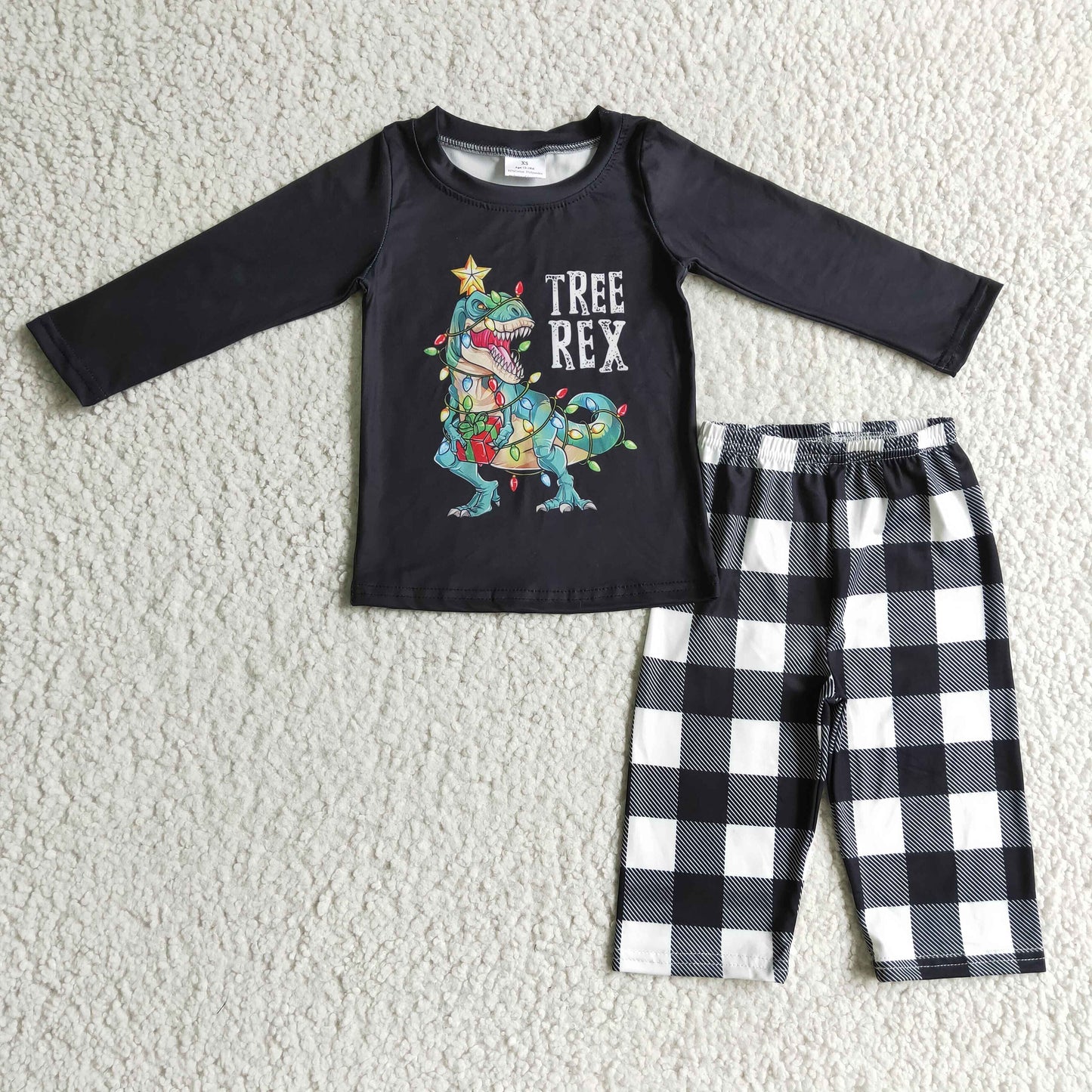 BLP0106 boys long sleeve long pants outfit dinosaur print
