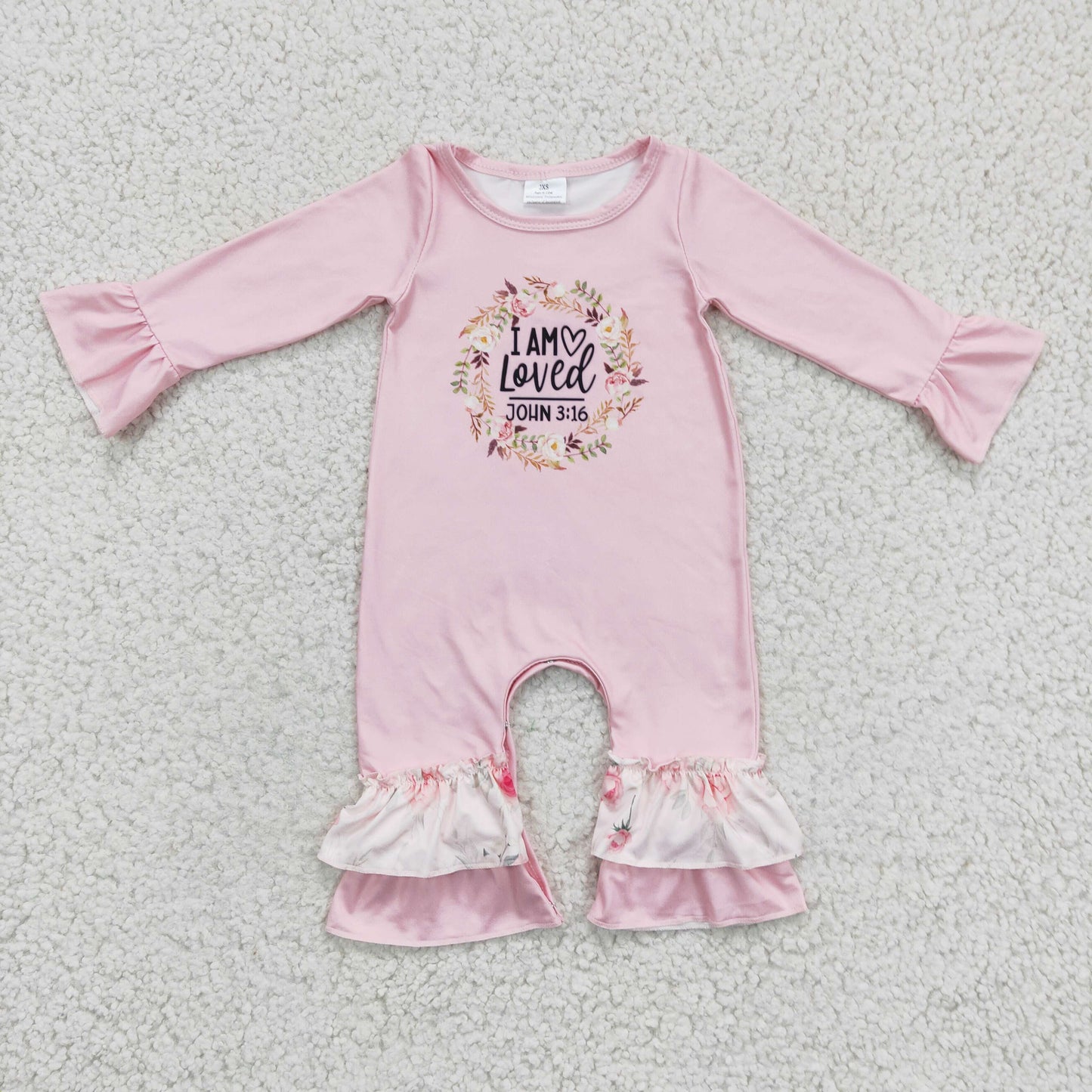LR0217 baby romper long sleeve long pants baby girls romper milk silk letter print