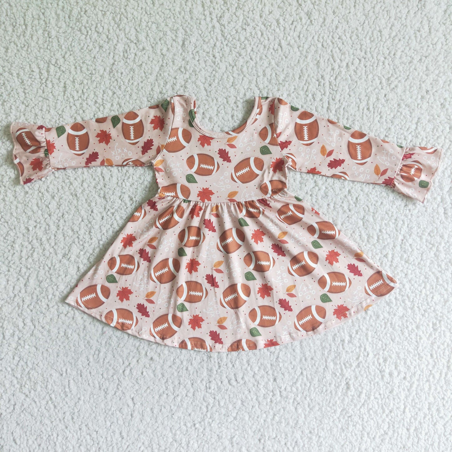 RTS NO MOQ 6-7DAYS ARRIVED GLD0029 girls dress fall winter baby clothing over knee long sleeve dress cartoon print milk silk