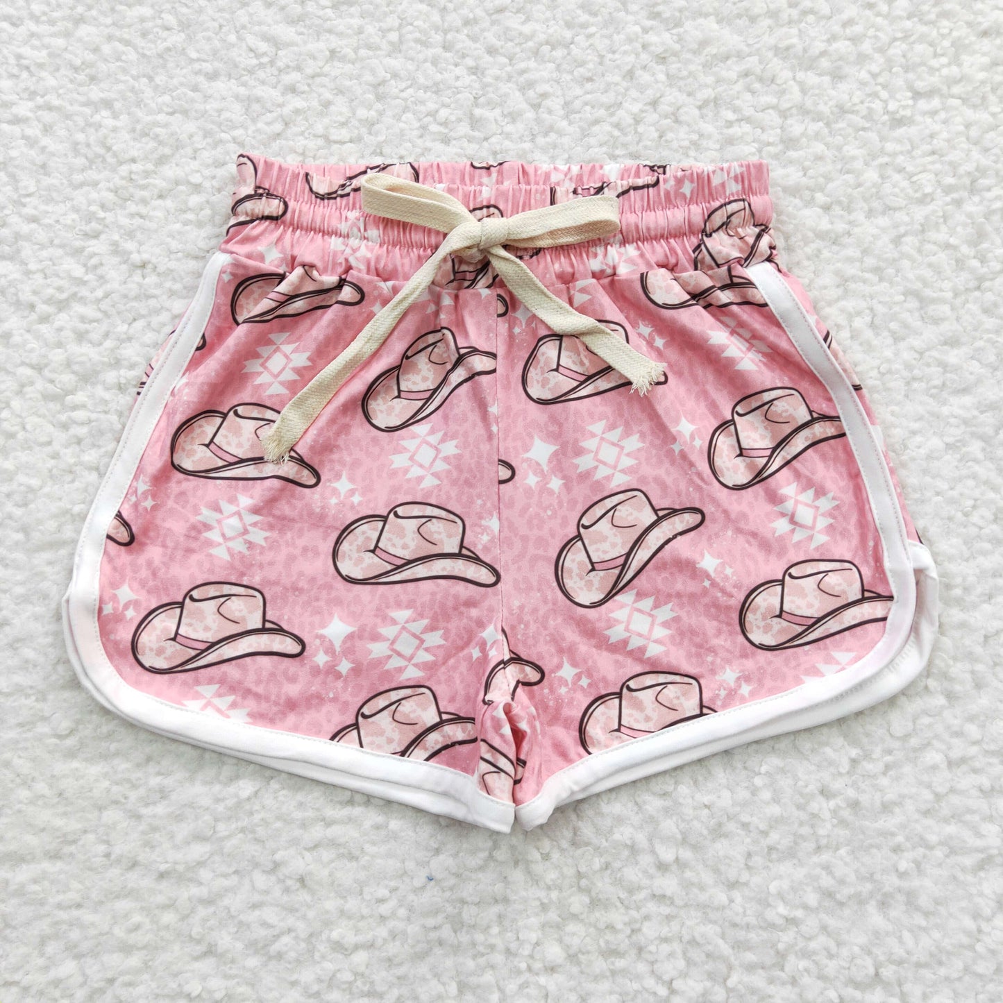 SS0086 Pink hat milk silk shorts