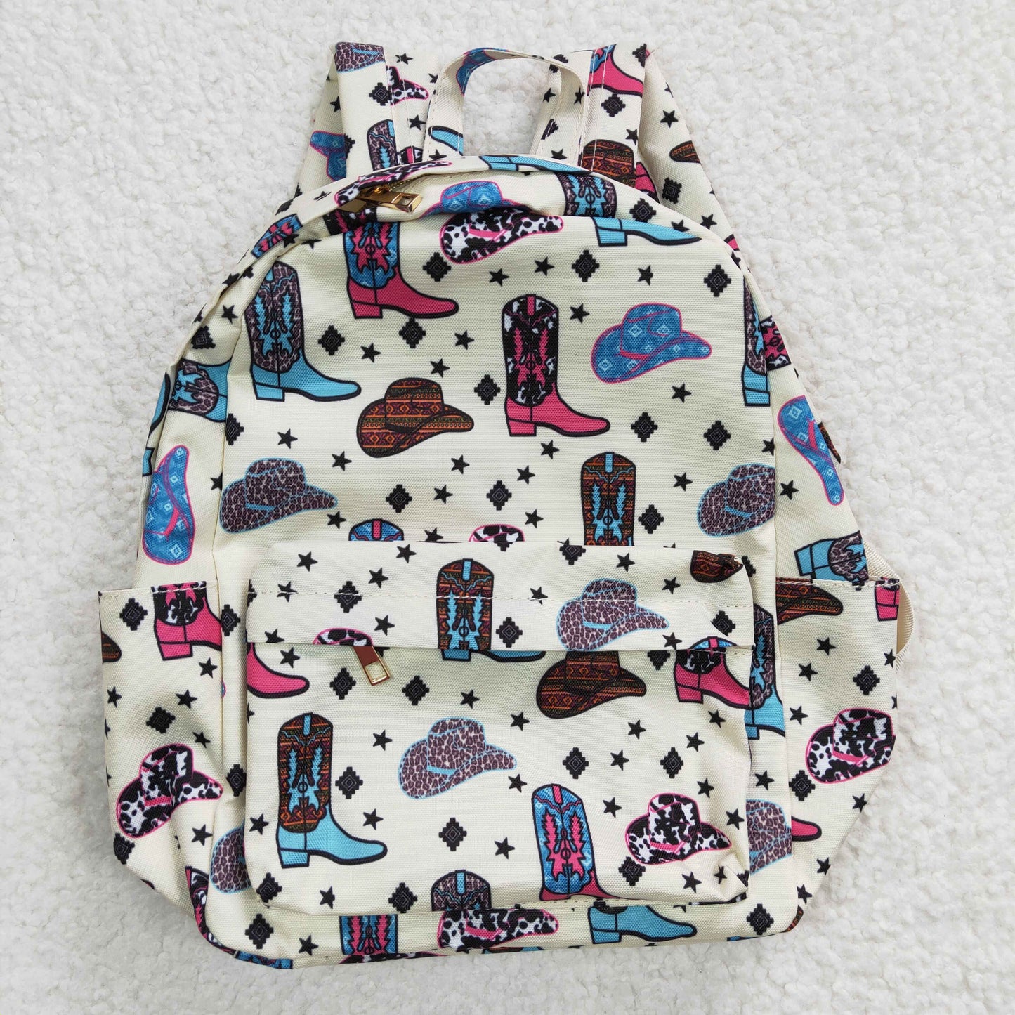 BA0045 Boots Hat Beige Backpack