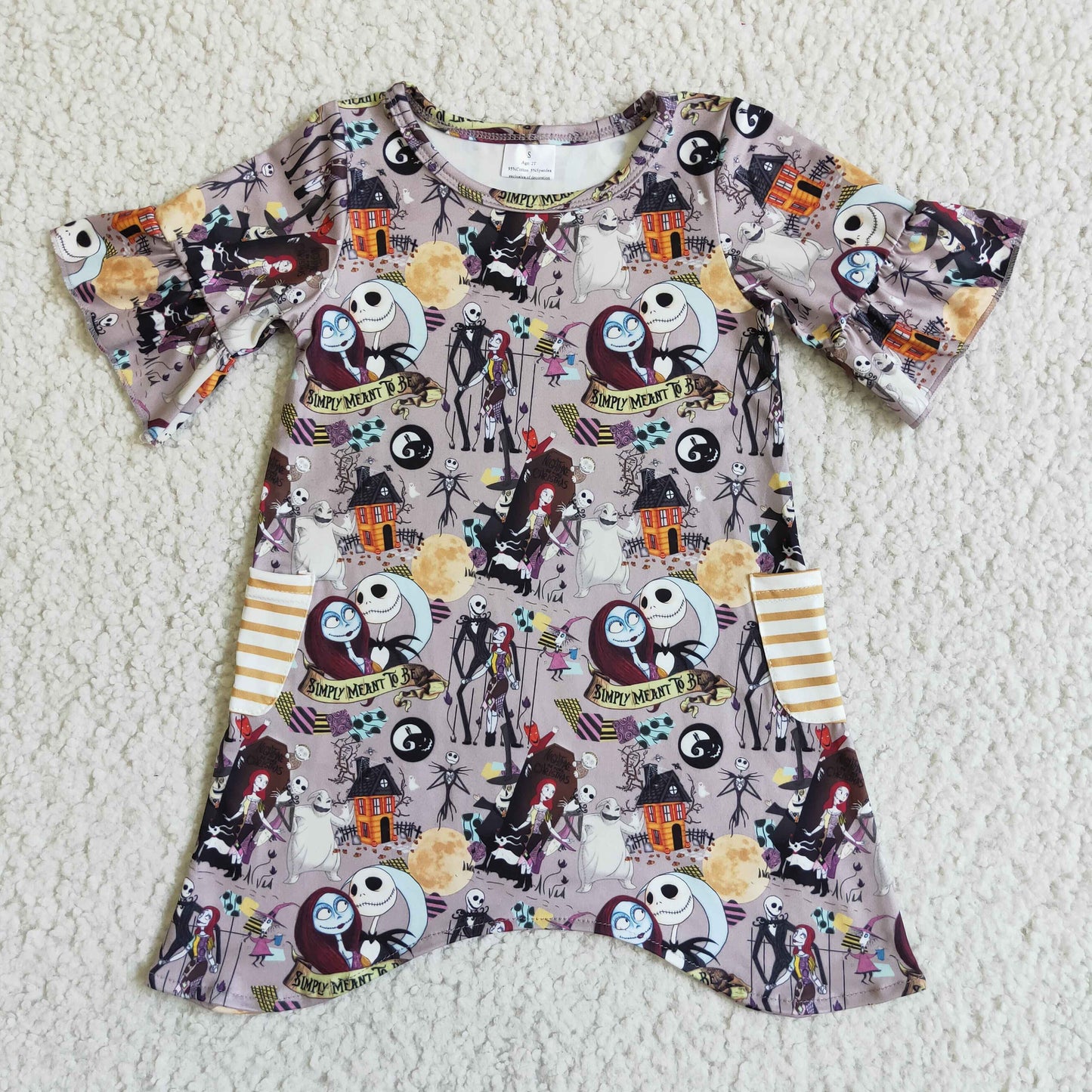 GSD0111 halloween short sleeve girl's dress