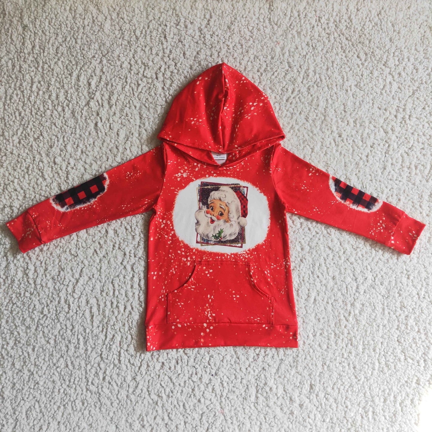 RTS NO MOQ ETA 5/7days Arrived GT0052 Boys Christmas Long Sleeve Top Caroon Print Milk Silk Long Sleeve Top With A Hat