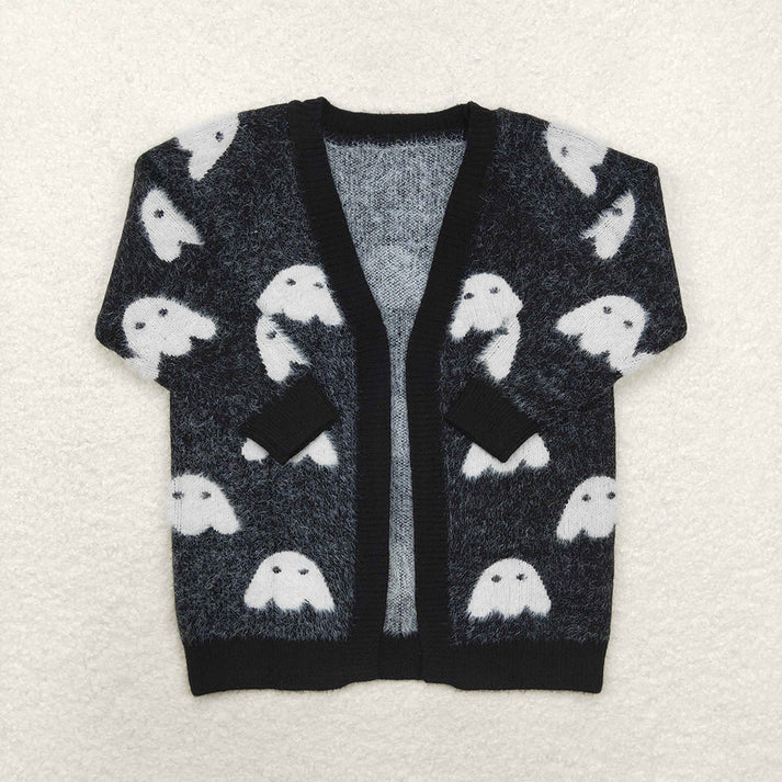 RTS NO MOQ Sibling baby girls clothes Halloween Sweater High quality sweater fabric in stock