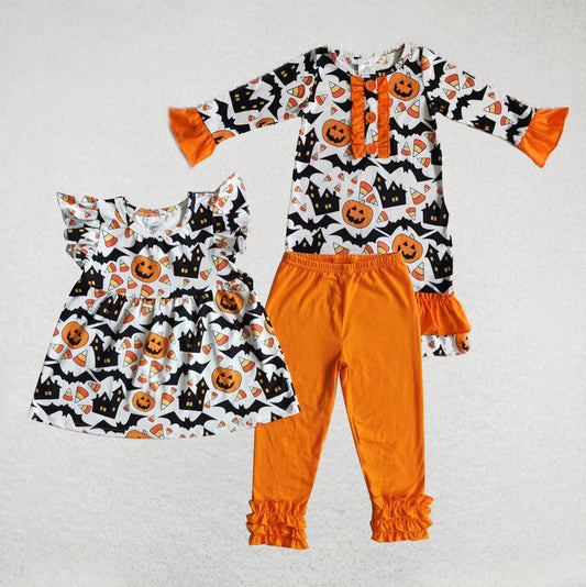 RTSBoys Orange Outfit and Pumpkin Romper Matching Set