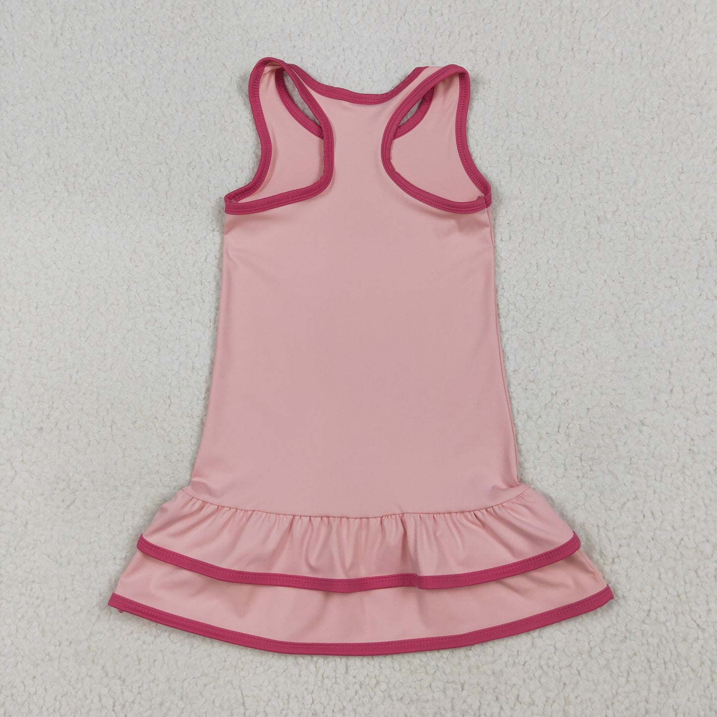 RTS NO MOQ（In Stock) GSD2630 Pure pink yoga sleeveless dress
