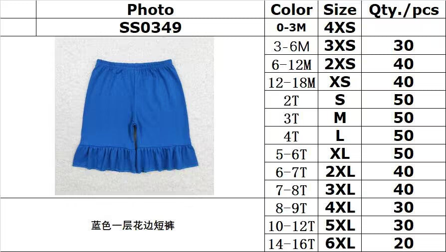 rts no moq SS0349 Blue one layer lace shorts