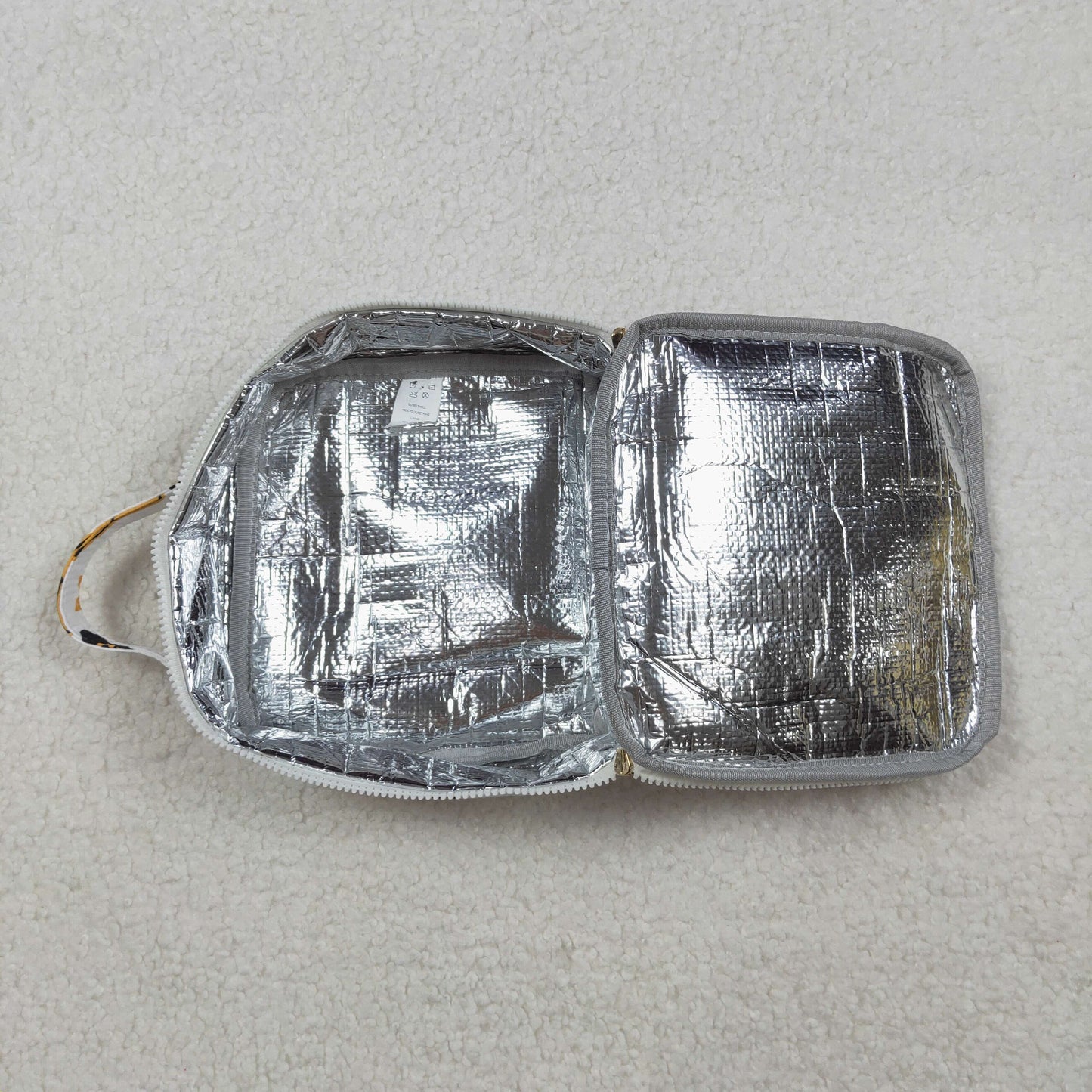 RTS NO MOQ（In Stock) BA0362 Cheer black and gold fireworks star lunchbox bag with white