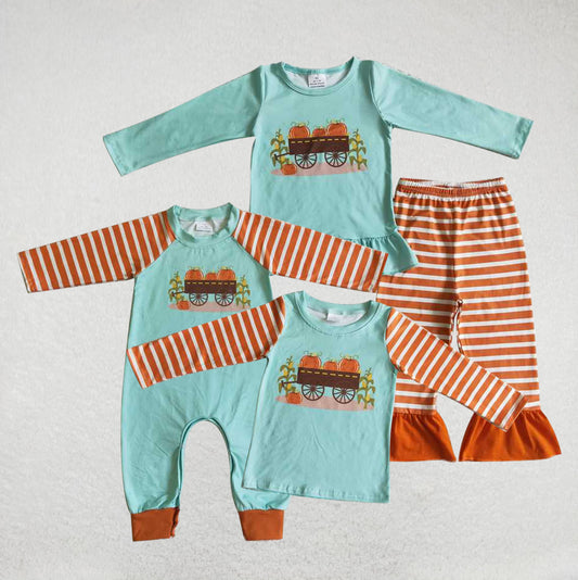 RTSTruck Pumpkin Top Set Climbing Suit Matching Family Set Positioning Milk Silk Pumpkin Halloween