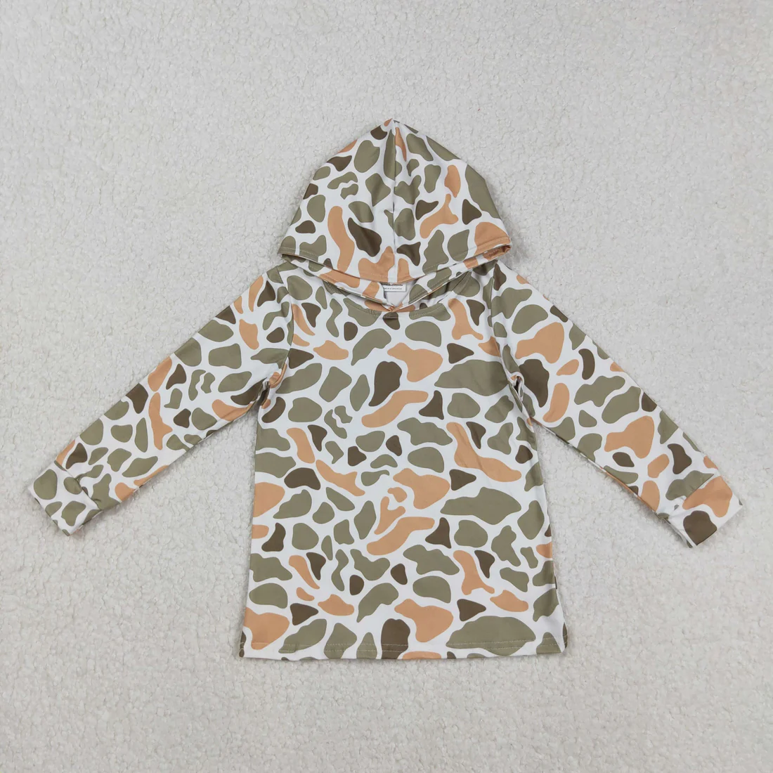 RTS NO MOQ Sibling baby boy clothes camouflage hooded long sleeved tops