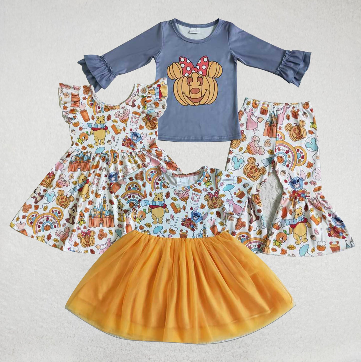 RTSPumpkin pumpkin face Halloween pumpkin suit skirt matching