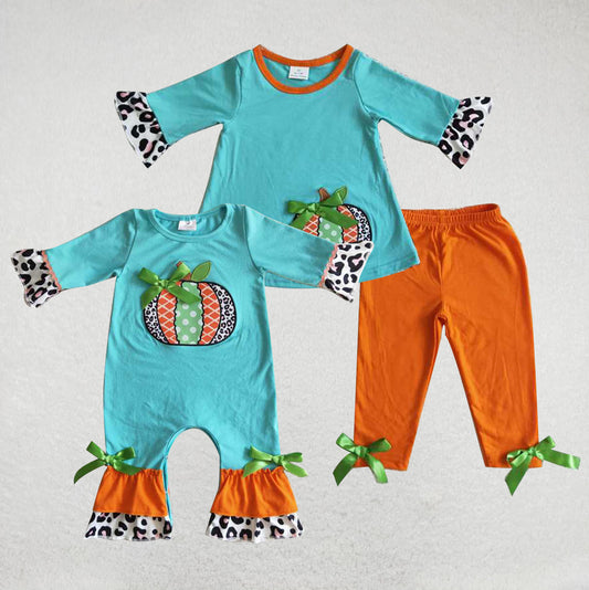 RTSEmbroidered pumpkin Embroidered pumpkin orange pants, Halloween outfit and romper