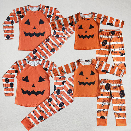 RTS Mommy and Me Family Pumpkin Pajama Sets for Adults and Kids Family Pajama Sets