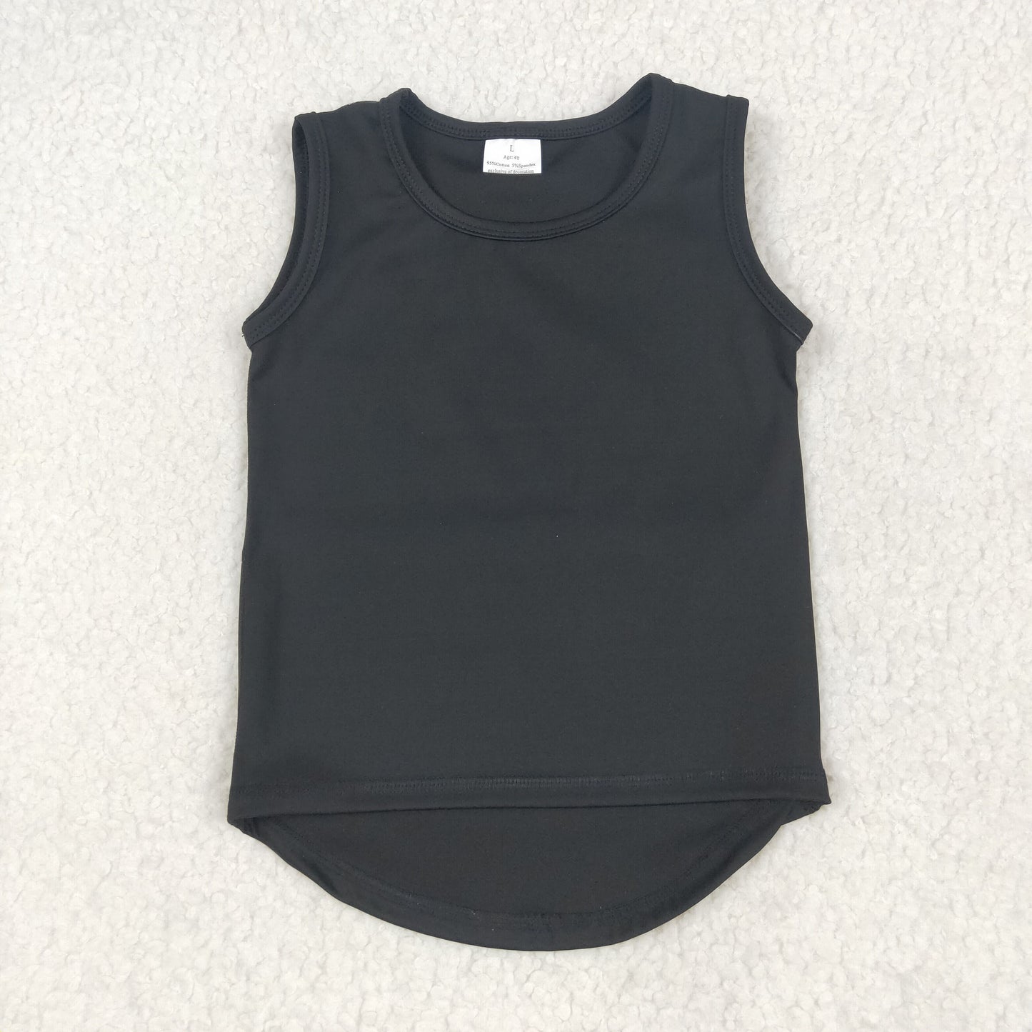 RTS NO MOQ GT0987 Pure black sleeveless yoga vest top
