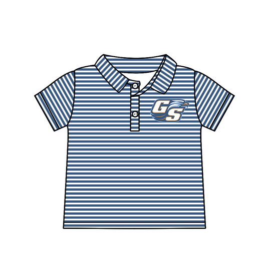 custom moq 3 eta 6-8weeks baby boy clothes team striped short sleeve top-25.4.29