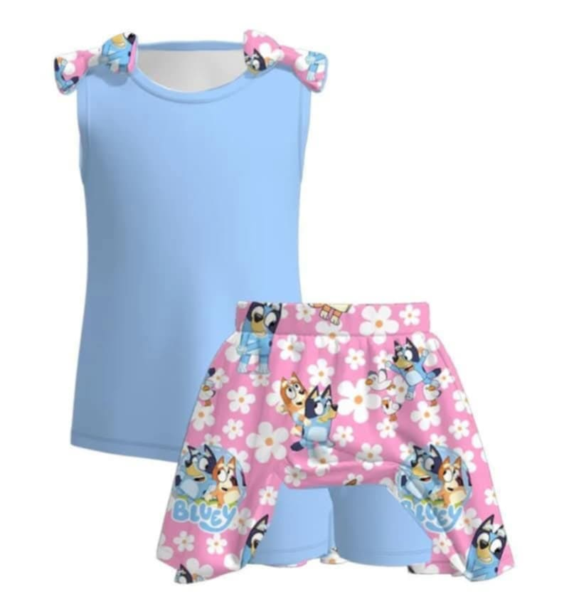 Custom summer baby girls clothes floral short sleeve shorts sets dress