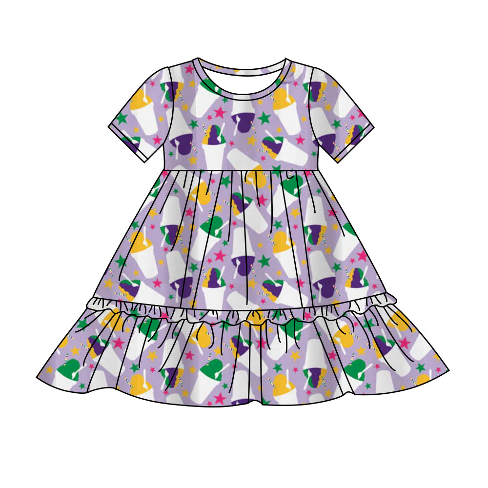 Custom moq 3 eta 7/8week moq 5 eta /4/5week baby girl clothes short Sleeve Dress