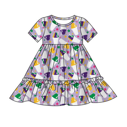 Custom moq 3 eta 7/8week moq 5 eta /4/5week baby girl clothes short Sleeve Dress