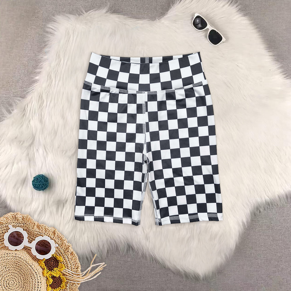 RTS NO MOQ Sibling baby girl clothes summer yoga Cycling shorts