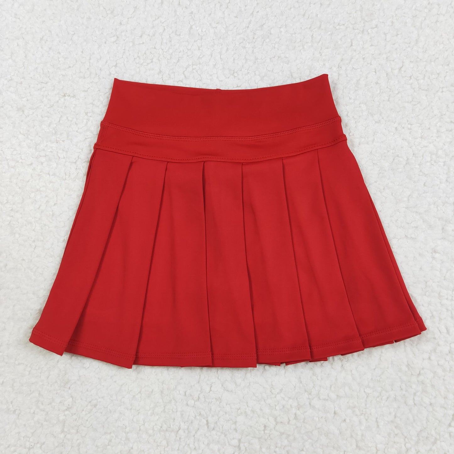 RTS NO MOQ（In Stock ) GLK0125 Solid Red Yoga Skirt