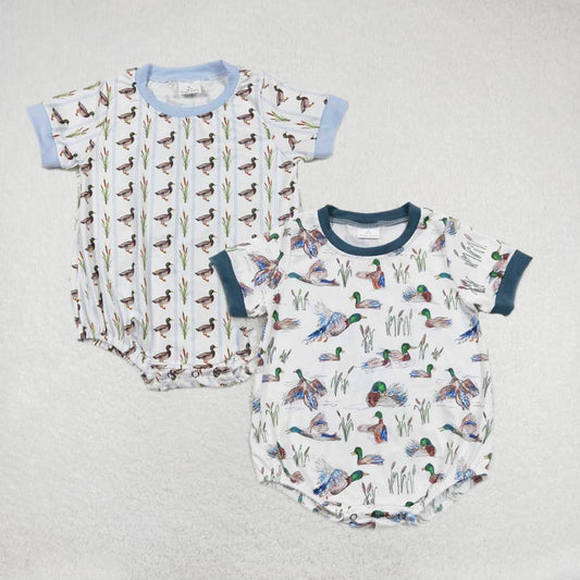 Baby Kids duck prints baby romper Sibling Rompers Clothes Set