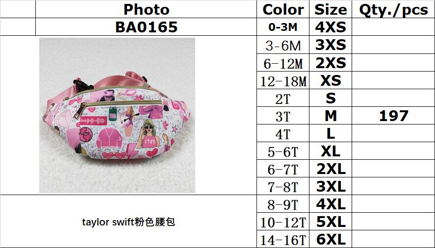 rts no moq BA0165 taylor swift pink belt bag