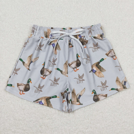 S0268 Duck gray brown swimming trunks