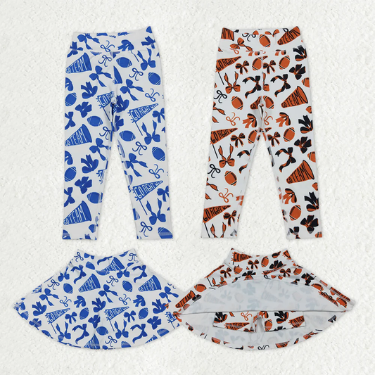 RTS NO MOQ Sibling baby girl clothes team bow yoga matching striped culottes skirts and pants