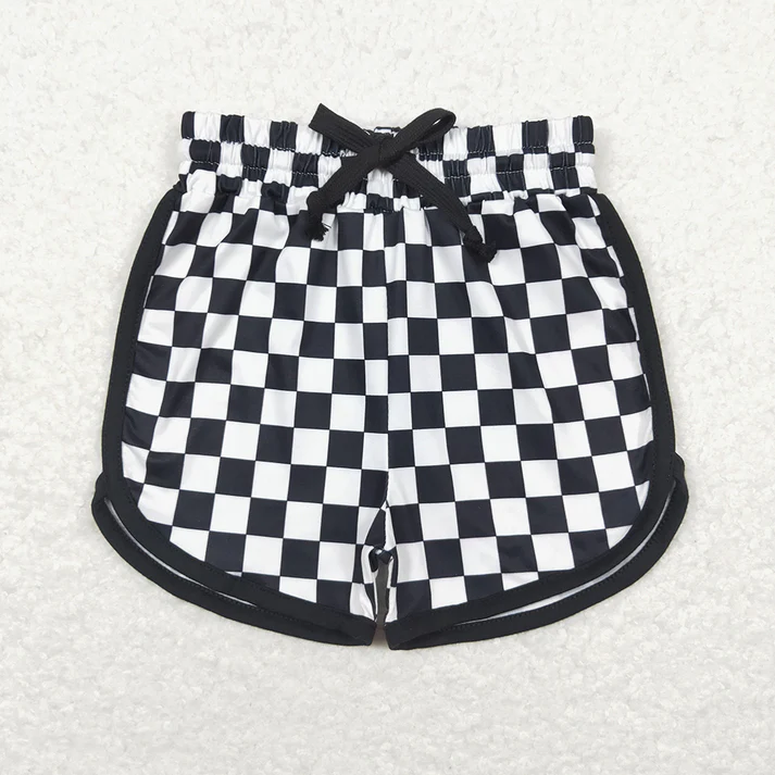 RTS Mommy and Me Adult Baby Girls Black Checkered Bottoms Shorts