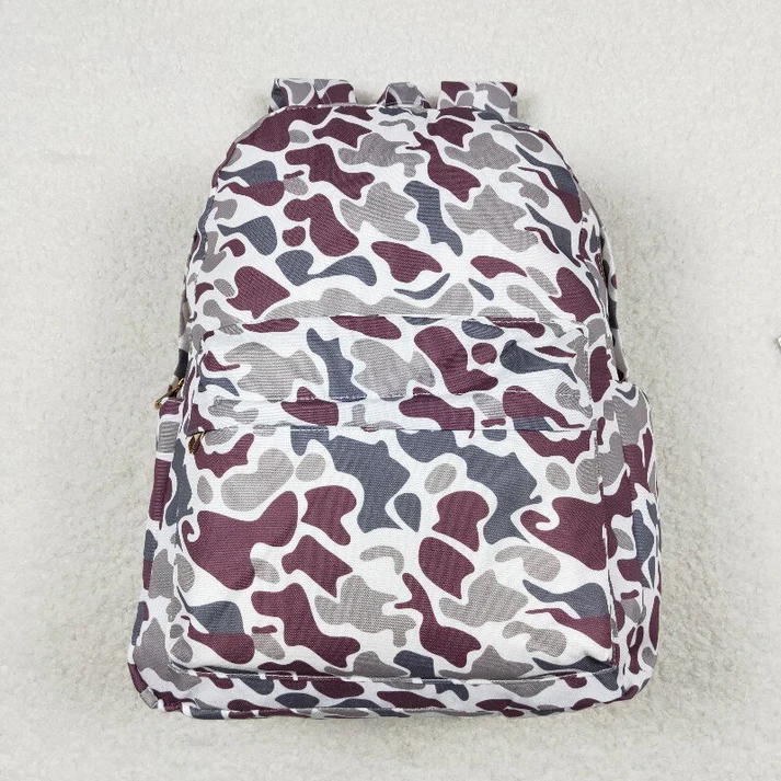 RTS NO MOQ Baby Kids Boys Sibling Brother Camo Backpacks Bags