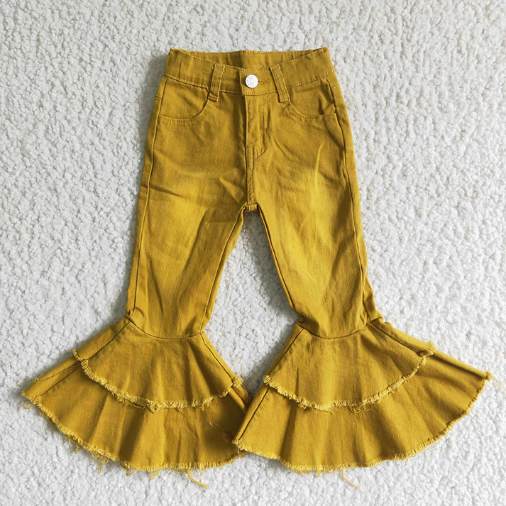 RTS NO MOQ Sibling Baby Girls Clothes Jeans: Flared & Ripped