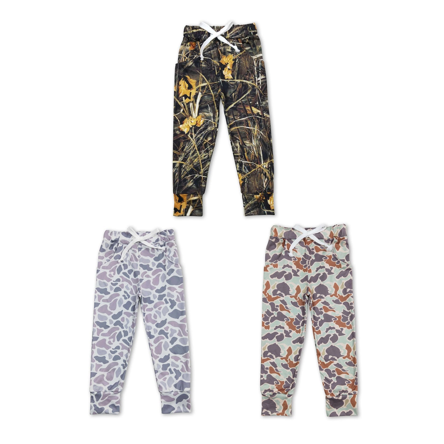 RTS NO MOQ P0434 Camouflage branches and leaves trousers