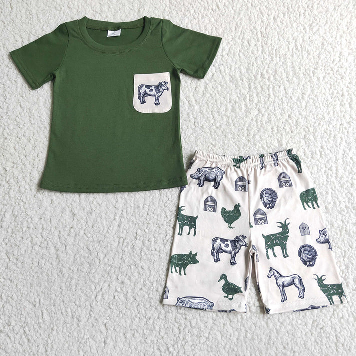 RTS NO MOQ baby boys Clothes short sleeve shorts Sets