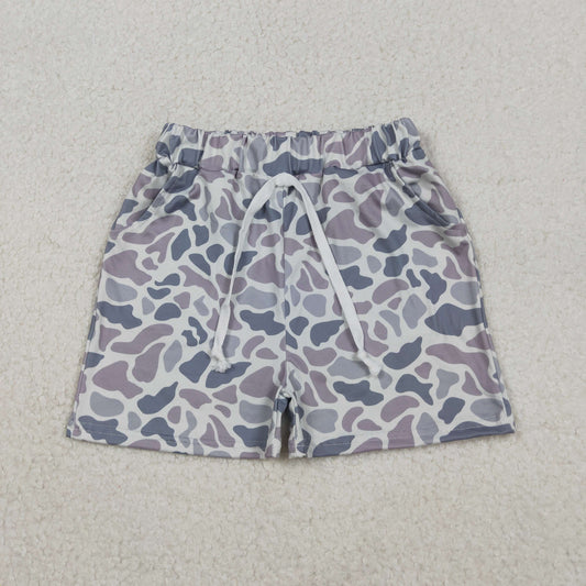 RTS NO MOQ（In Stock) SS0140-2 Camouflage Light Grey Pocket Shorts
