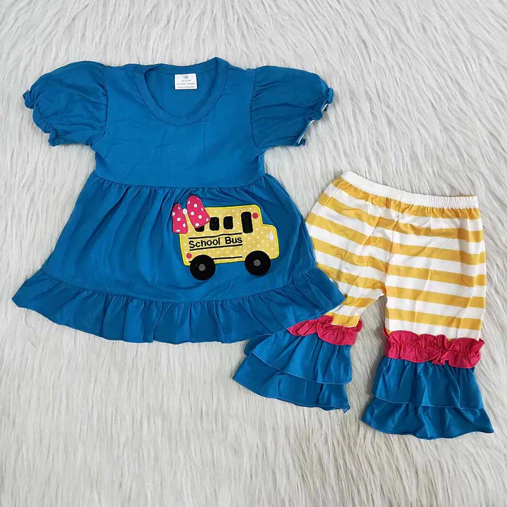 RTS NO MOQ Baby Boy Girl Short Sleeve Pant Suit