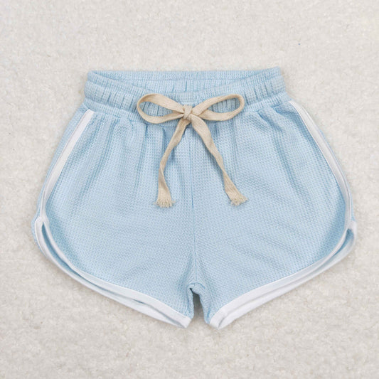 SS0289 blue waffle shorts