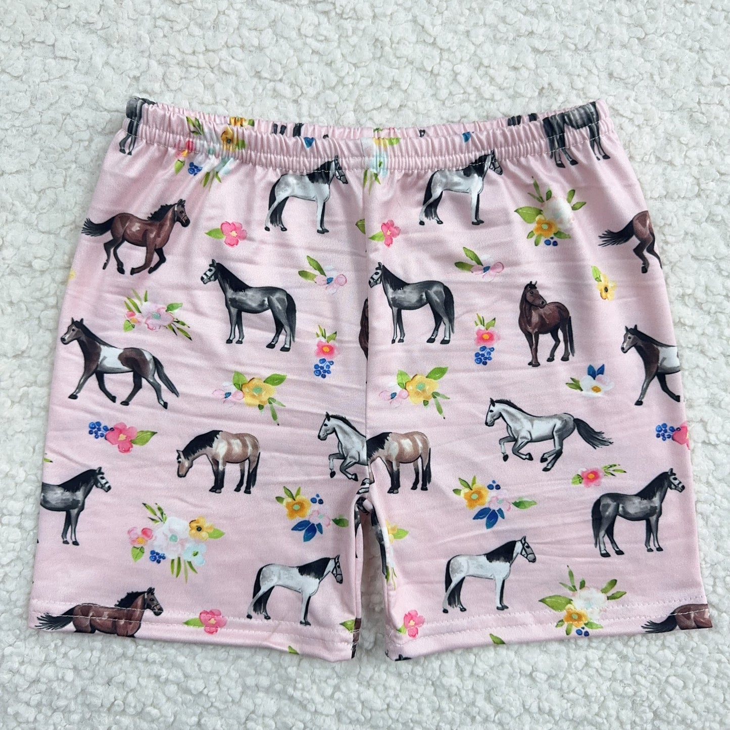 RTS SALES NO MOQ Horse floral shorts