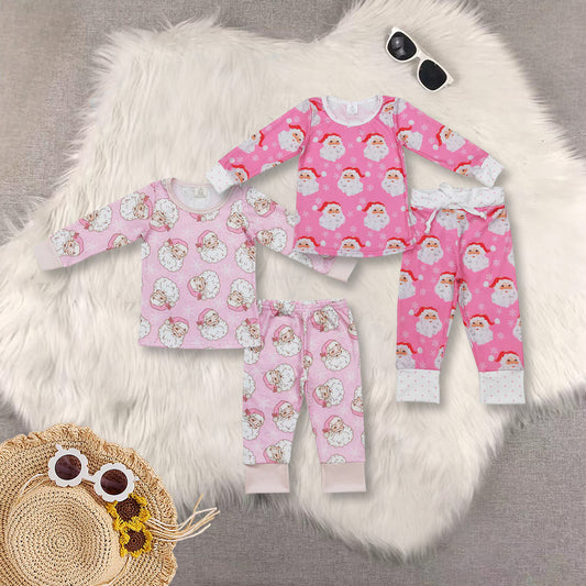 RTS NO MOQ baby girl clothes bamboo Christmas long sleeve Rompers Clothes Sets