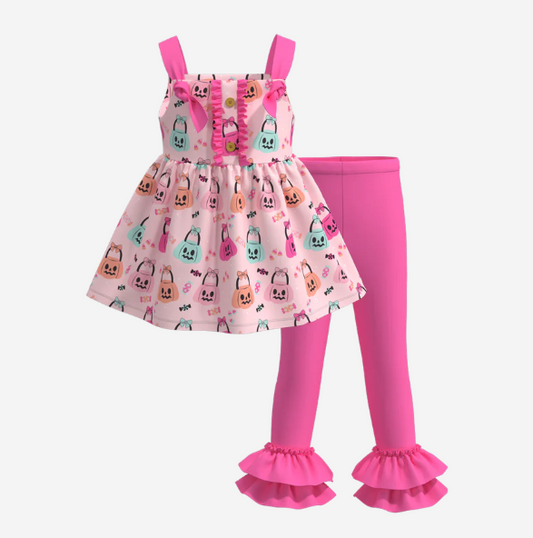 Deadline June 21 custom no moq baby summer girls pumkin sets