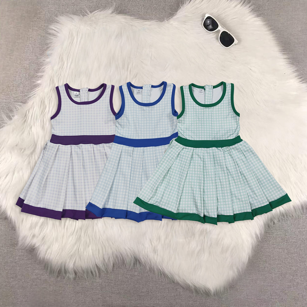 RTS NO MOQ Sibling baby girl clothes solid color skirt yoga dresses 3