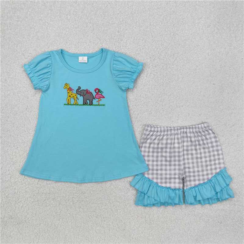 RTS NO MOQ baby boy and girls clothes embroidery Rompers Clothes Sets